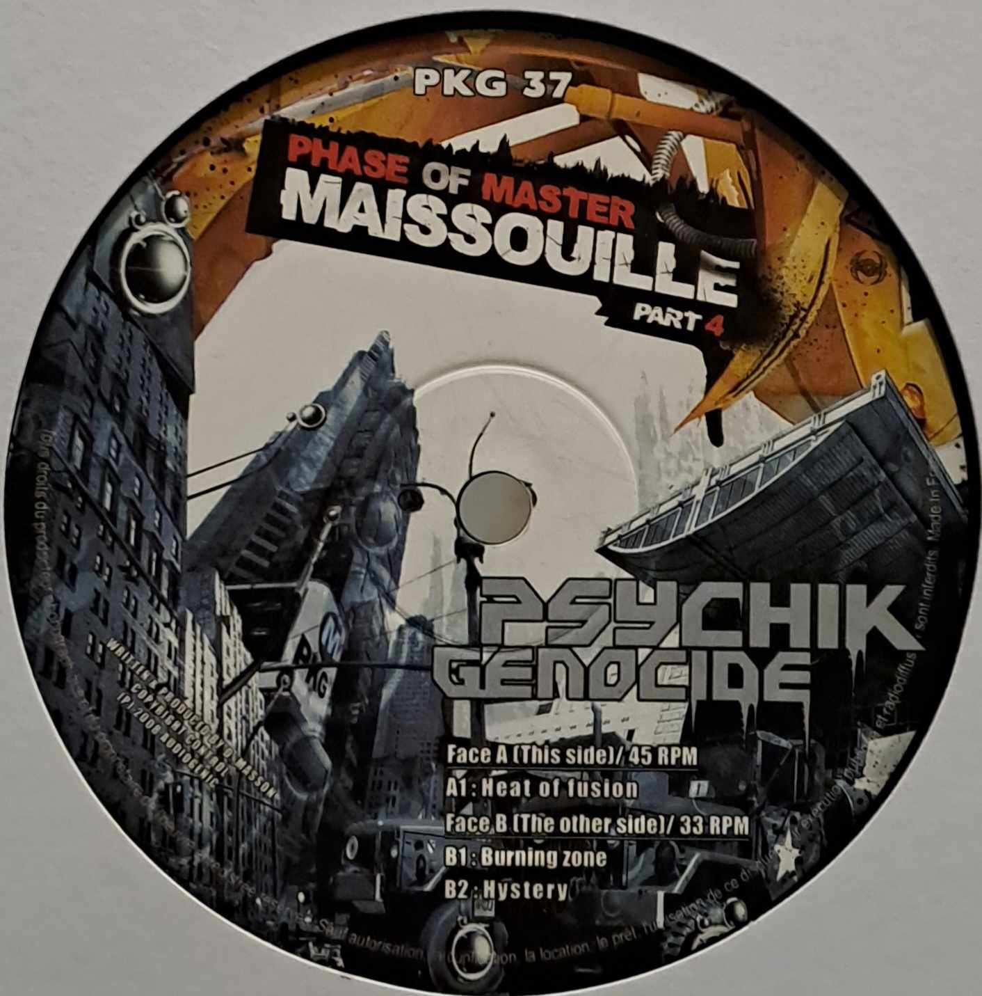 Psychik Genocide 37 - vinyle hardcore